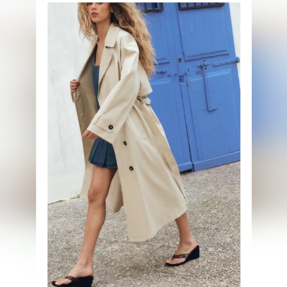 Zara Long Oversized Trench Coat